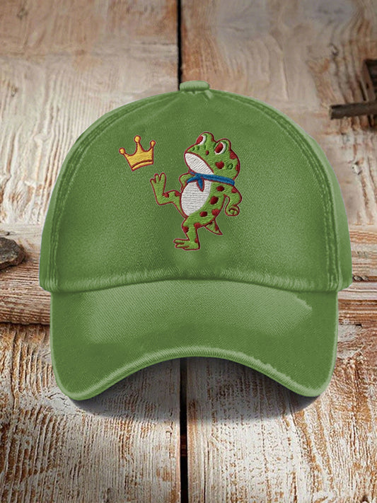 Unisex No Kings Resist Frog Point Print Hat