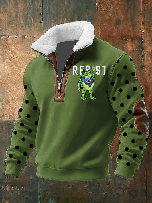 Men's Portland Frog Resist Baggy Zip-up Hoodie