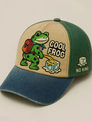 Resist Frog Print Casual Unisex Hat