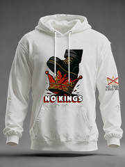 Men's No Kings Oversized Drop-Shoulder Hoodie with Pockets