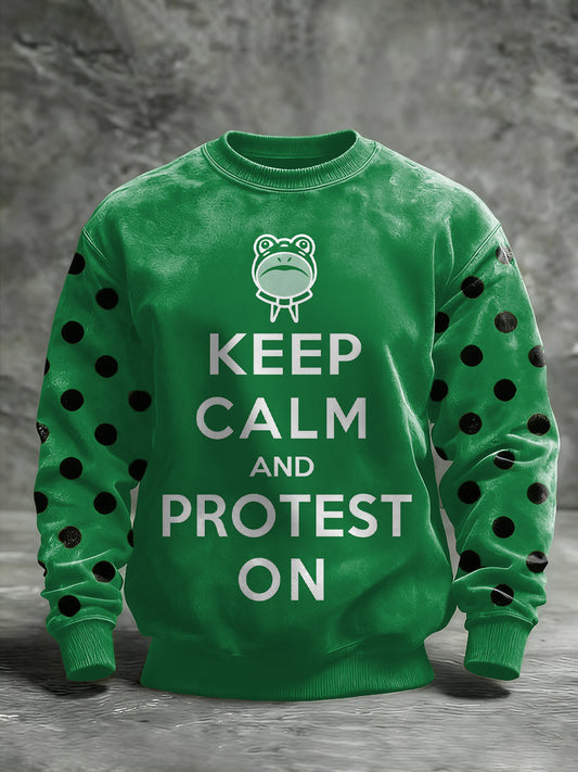 Men's Portland Frog Printed Crew Neck Sweatshirt