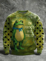 Men's Portland Frog Printed Crew Neck Sweatshirt