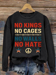 Women's No Kings Print sweatshirt
