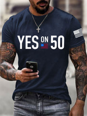 Men's Yes On 50 Short-sleeved T-shirt