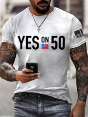 Men's Yes On 50 Short-sleeved T-shirt