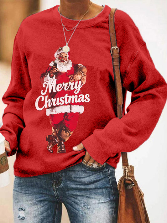 Women's Merry Christmas Santa Claus Casual Sweatshirt