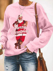 Women's Merry Christmas Santa Claus Casual Sweatshirt