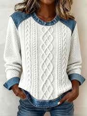 Women's Autumn and Winter Textured Printed Tops