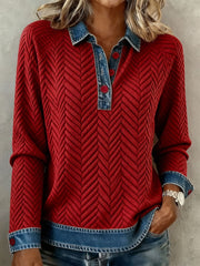 Women's Autumn and Winter Herringbone Casual Tops