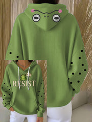 Women's Cute Portland Frog Printed Hoodie
