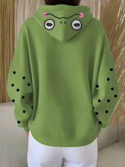 Women's Cute Portland Frog Printed Hoodie