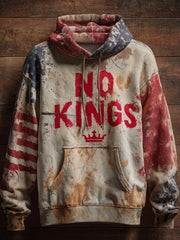 Men's No Kings Printed Casual Hoodie