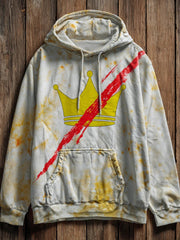 Men's No Kings Printed Casual Hoodie