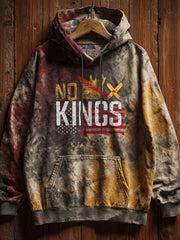 Men's No Kings Printed Casual Hoodie