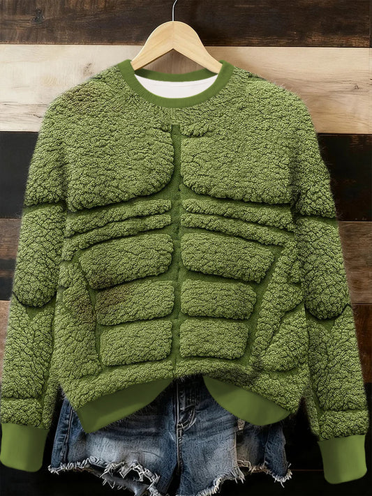 Women's Line Art Fleece Casual Top