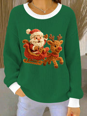 Women's Christmas Pattern Cozy Knitted Sweater