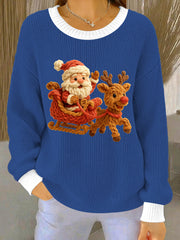 Women's Christmas Pattern Cozy Knitted Sweater