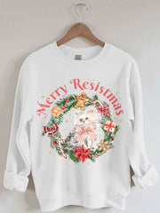 Women's Merry Resistmas Printed Sweatshirt