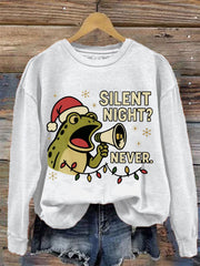 Women's Merry Resistmas Portland Frog Printed Sweatshirt