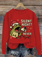 Women's Merry Resistmas Portland Frog Printed Sweatshirt