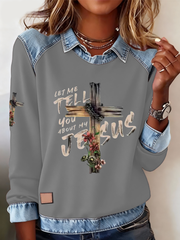 Women's Jesus Velvet Top