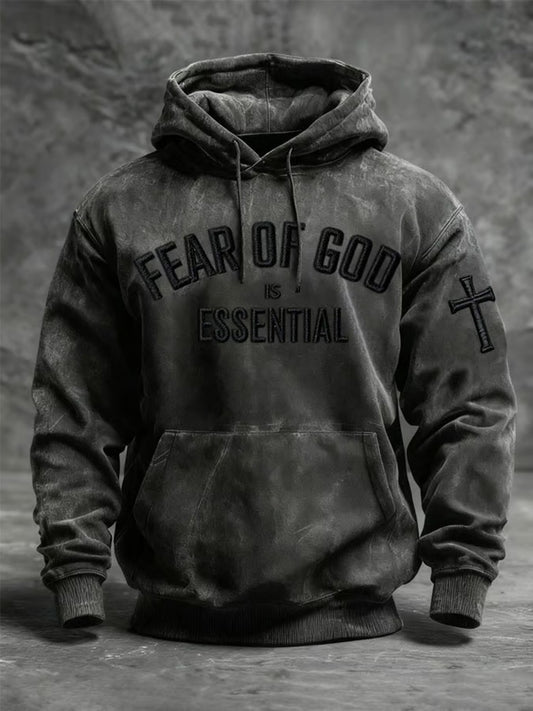 Men's Fear Of God Print Casual Hoodie