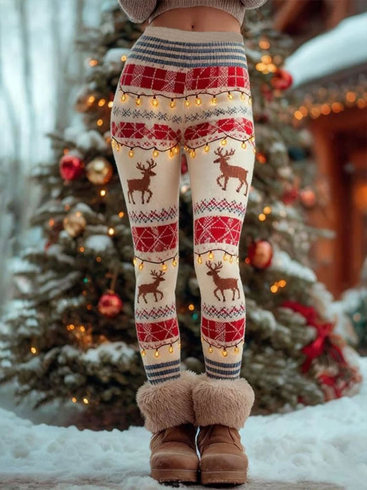 Women's Christmas Lights Reindeer Bottoms