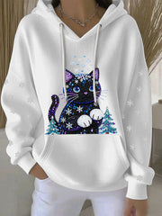 Women's Christmas Print Casual Hoodie