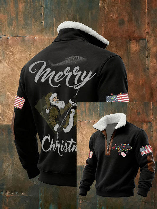 Men's Funny Veteran Christmas Printed Tops