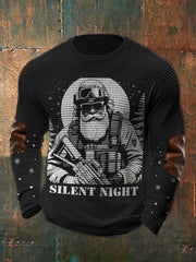 Men's Funny Veteran Christmas Printed Waffle Tops