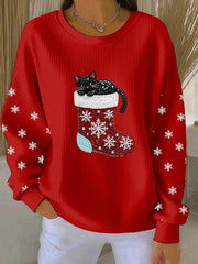 Women's Christmas Print Casual Sweatshirt