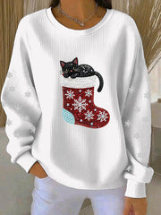 Women's Christmas Print Casual Sweatshirt