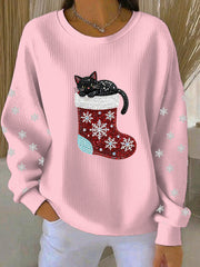 Women's Christmas Print Casual Sweatshirt