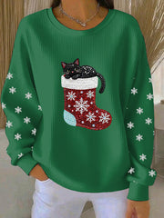 Women's Christmas Print Casual Sweatshirt