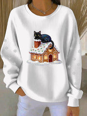 Women's Christmas Print Casual Sweatshirt