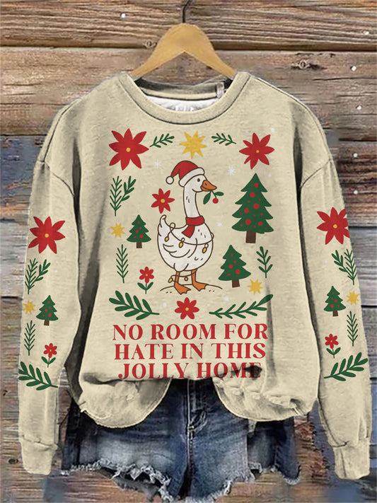 Women's No Room For Hate In This Jolly Home Sweatshirt