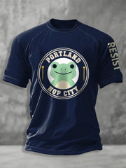 Men's Portland Hop City Resist Frog Print short sleeve t-shirt