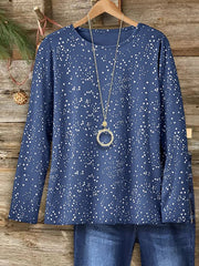 Women's Starry Night Crew Neck Top