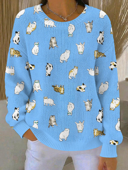 Women's Cute Animal Pattern Cozy Knitted Sweater