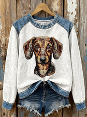 Women's Sausage Dog Waffle Sweatshirts