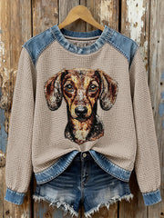 Women's Sausage Dog Waffle Sweatshirts