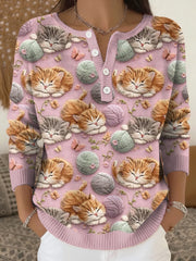 Women's Cats Art Print Top