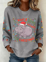 Women's Funny Christmas Printed Sweatshirt