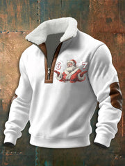 Men's Funny 67 Six Seven Meme Christmas Print baggy zip-up hoodie