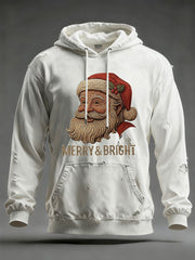 Men's Santa Claus Print Casual Hoodie