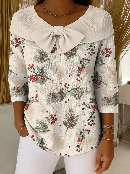 Women's Merry Christmas Print Sweater Top