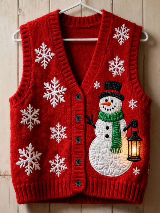 Women's Christmas Printed Casual Vest