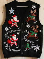 Women's Christmas Printed Casual Vest