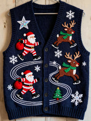 Women's Christmas Printed Casual Vest