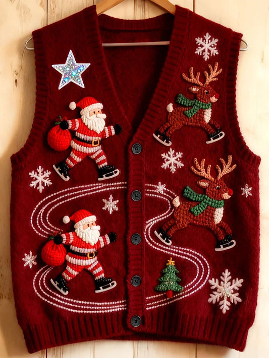 Women's Christmas Printed Casual Vest